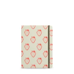 Strawberries B6 Fabric Notebook