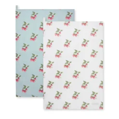 Strawberries Blue & White Set of 2 Tea Towels by Sophie Allport