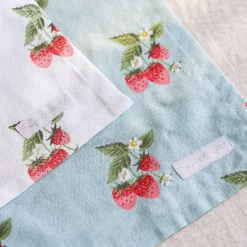 Strawberries Blue & White Set of 2 Tea Towels by Sophie Allport