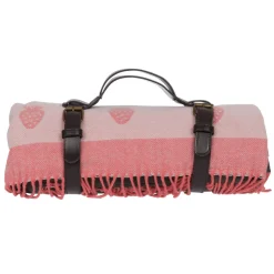 Strawberries Knitted Picnic Blanket
