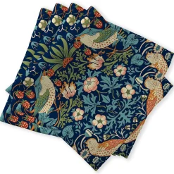 Strawberry Thief Navy Napkins - Set of 4