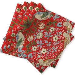 Strawberry Thief Red Napkins - Set of 4
