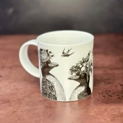 Sunday Best Penguins Bone China Mug - White