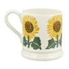 Sunflower Hand-Stamped 1/2 Pint Mug