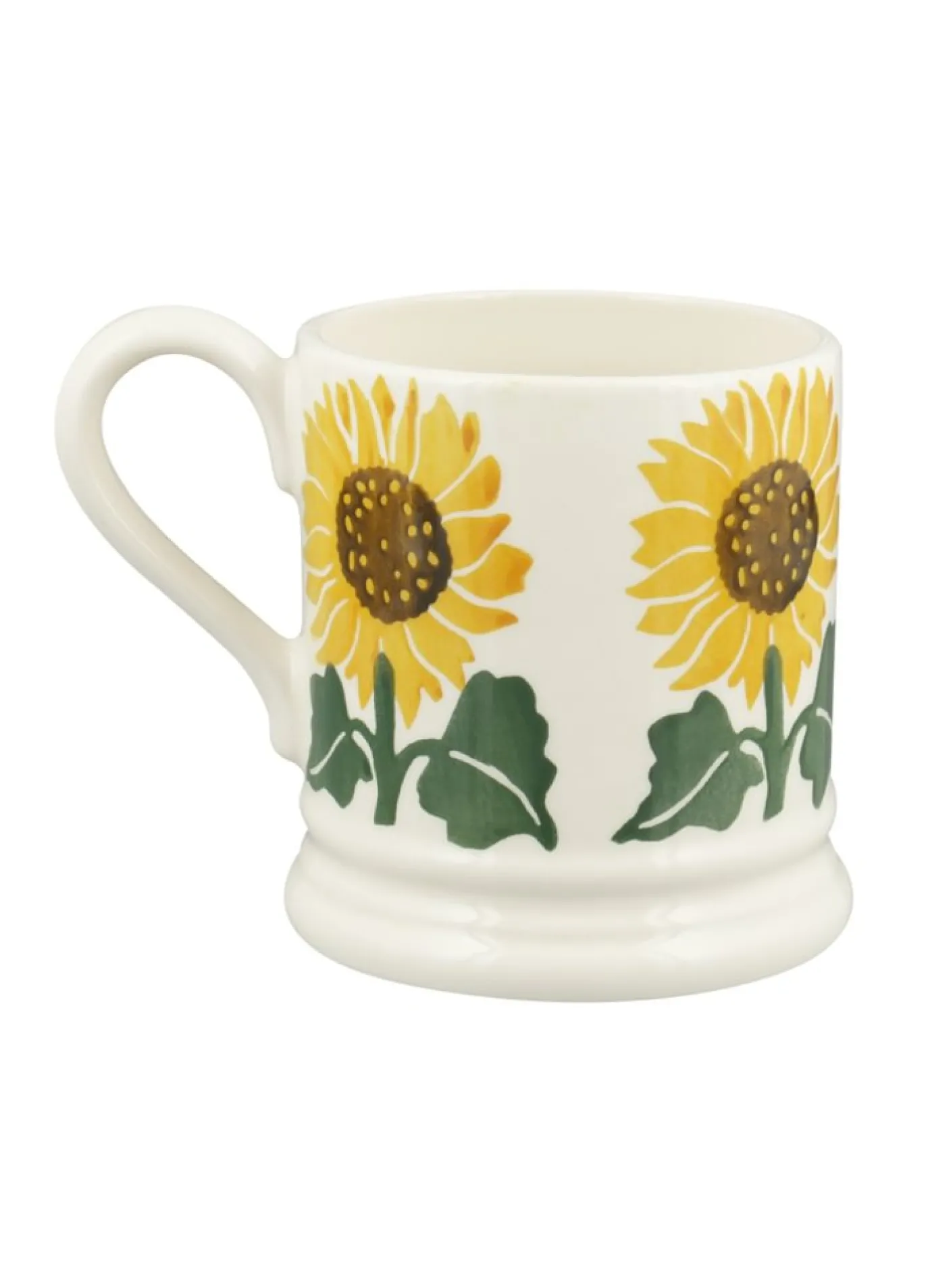 Sunflower Hand-Stamped 1/2 Pint Mug