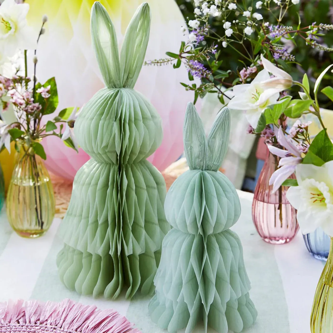 Sweet Meadow Honeycomb Green Bunny