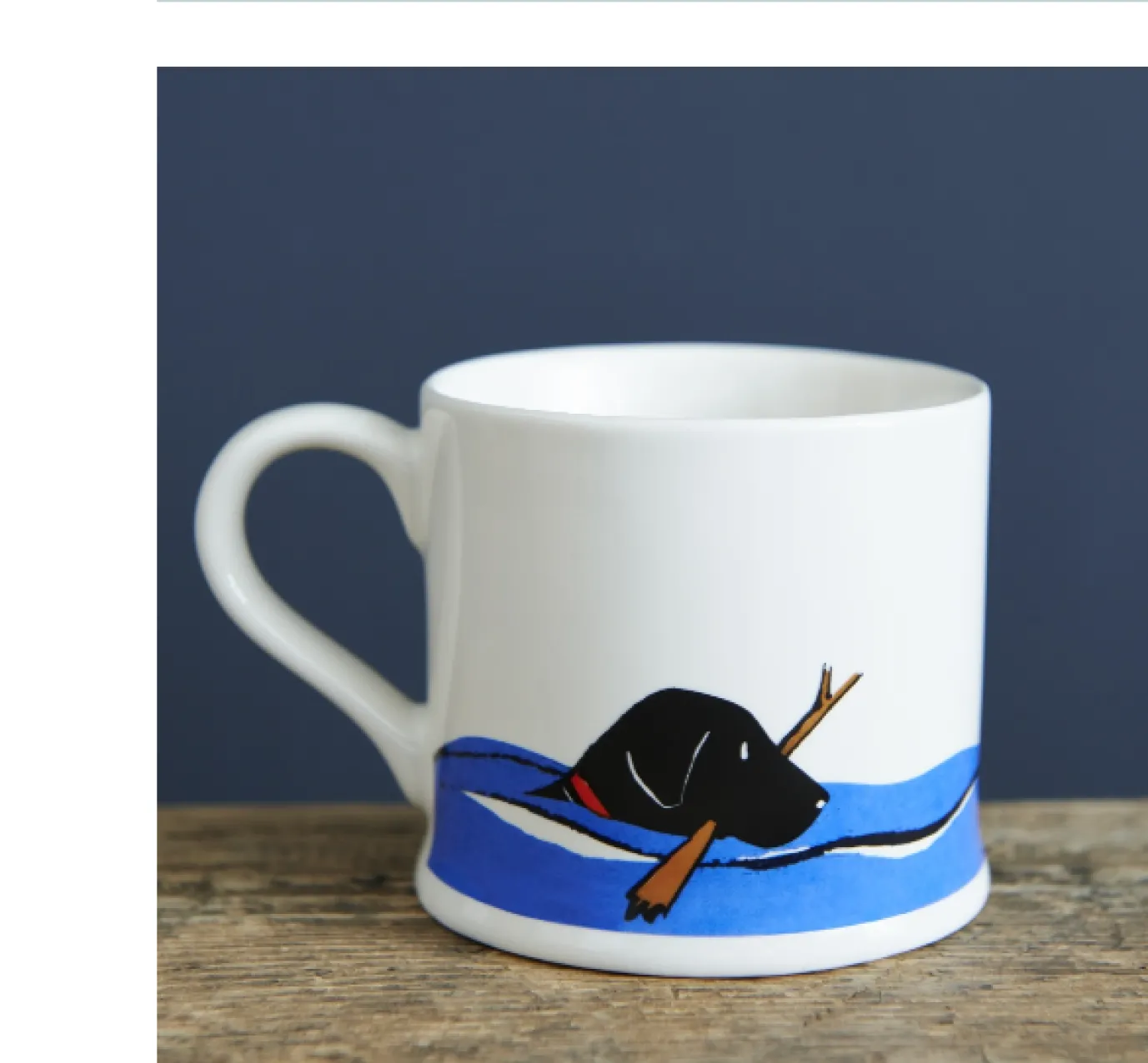Swimming Black Labrador Mug Boxed