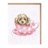 'Teacup Pup' Blank Greetings Card