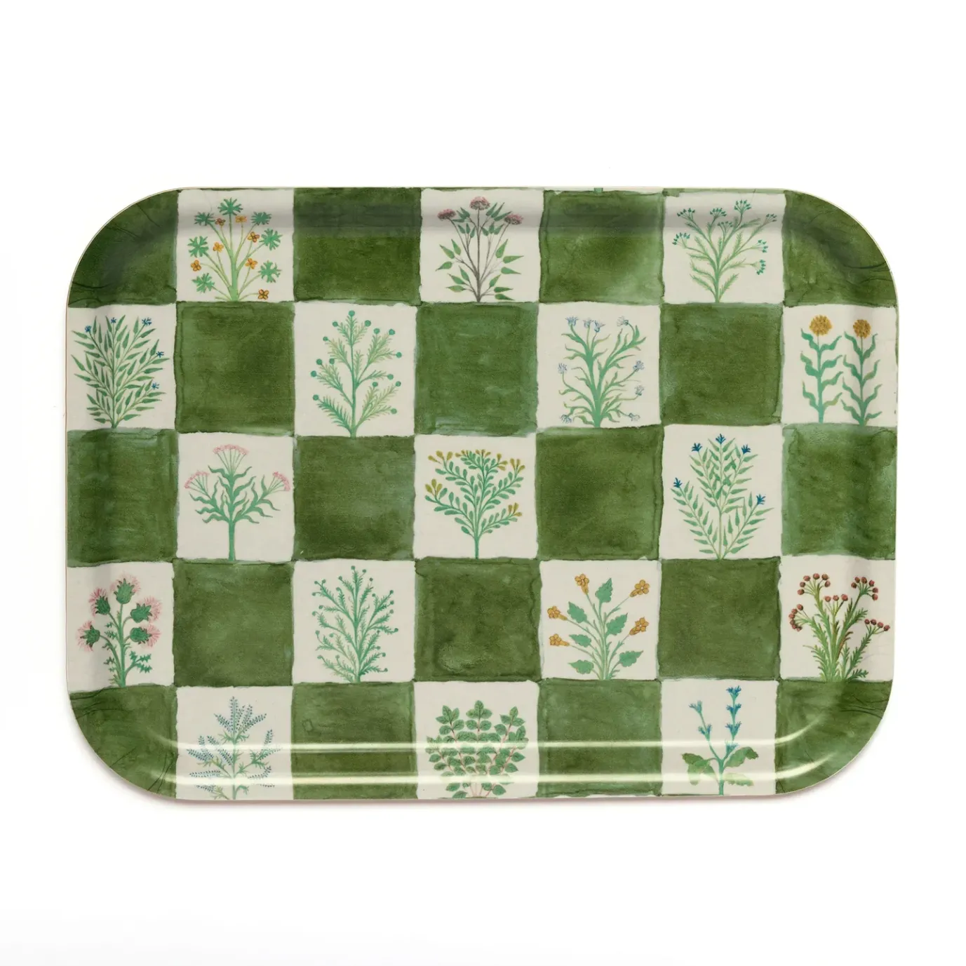 15th Century Illustrated Herbs Birchwood Tray