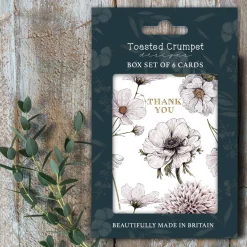 Thank You (Blanc on White) Set of 6 Notecards