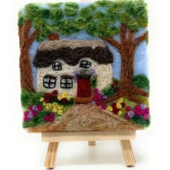 Thatched Cottage Paint with Wool Needle Felting Kit