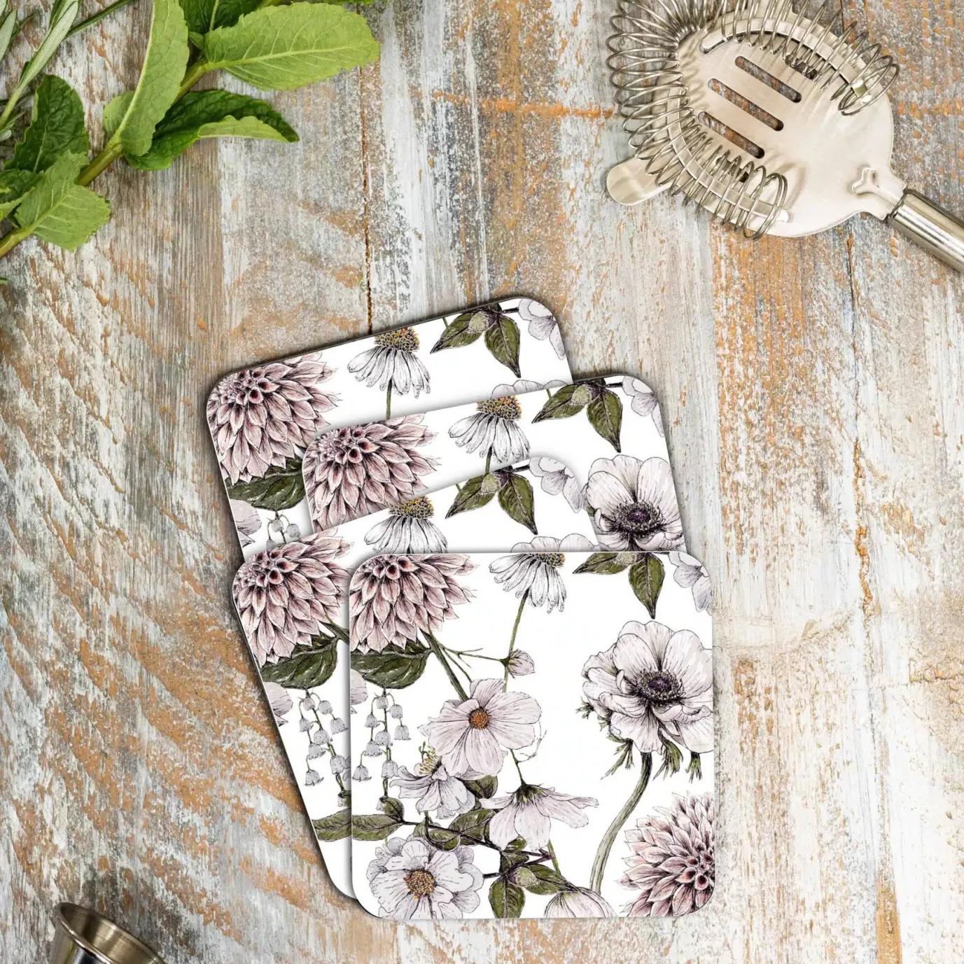 The Blanc Collection Set of 4 Coasters