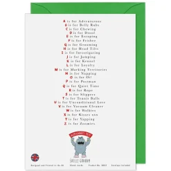 The Dog's Alphabet Greeting Card