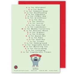 The Gardener's Alphabet Greeting Card