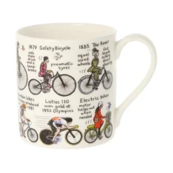 The History of Cycling Bone China Mug