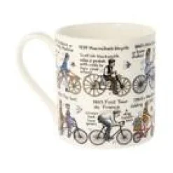 The History of Cycling Bone China Mug
