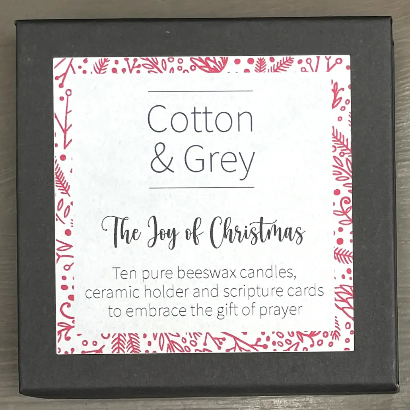 The Joy of Christmas Candle Set with Scripture Cards