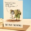 The Plot Thickens Greetings Card