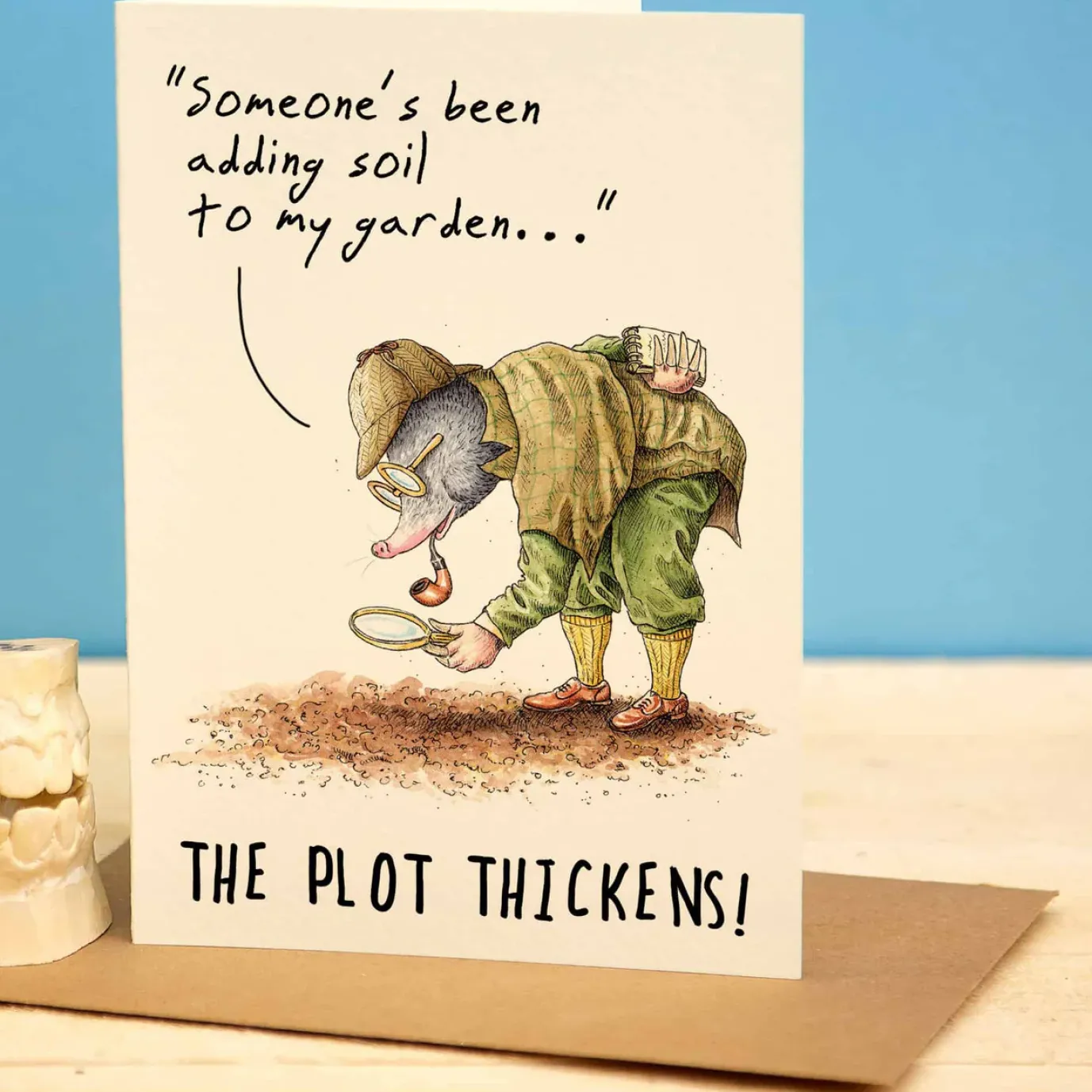 The Plot Thickens Greetings Card