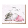 'The Sleepy Kitten' Birthday Greetings Card
