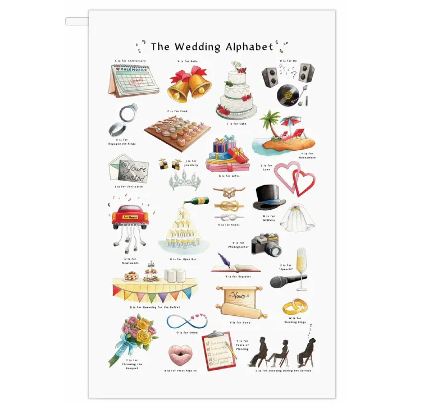 The Wedding Alphabet Greeting Card