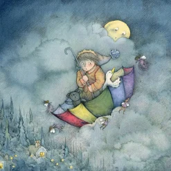 The Wind in a Frolic Greeting Card