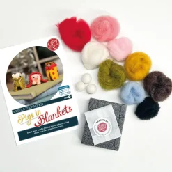 Three Little Pigs in Blankets Needle Felting Kit