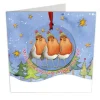 Three Robins Melamine Bauble Card