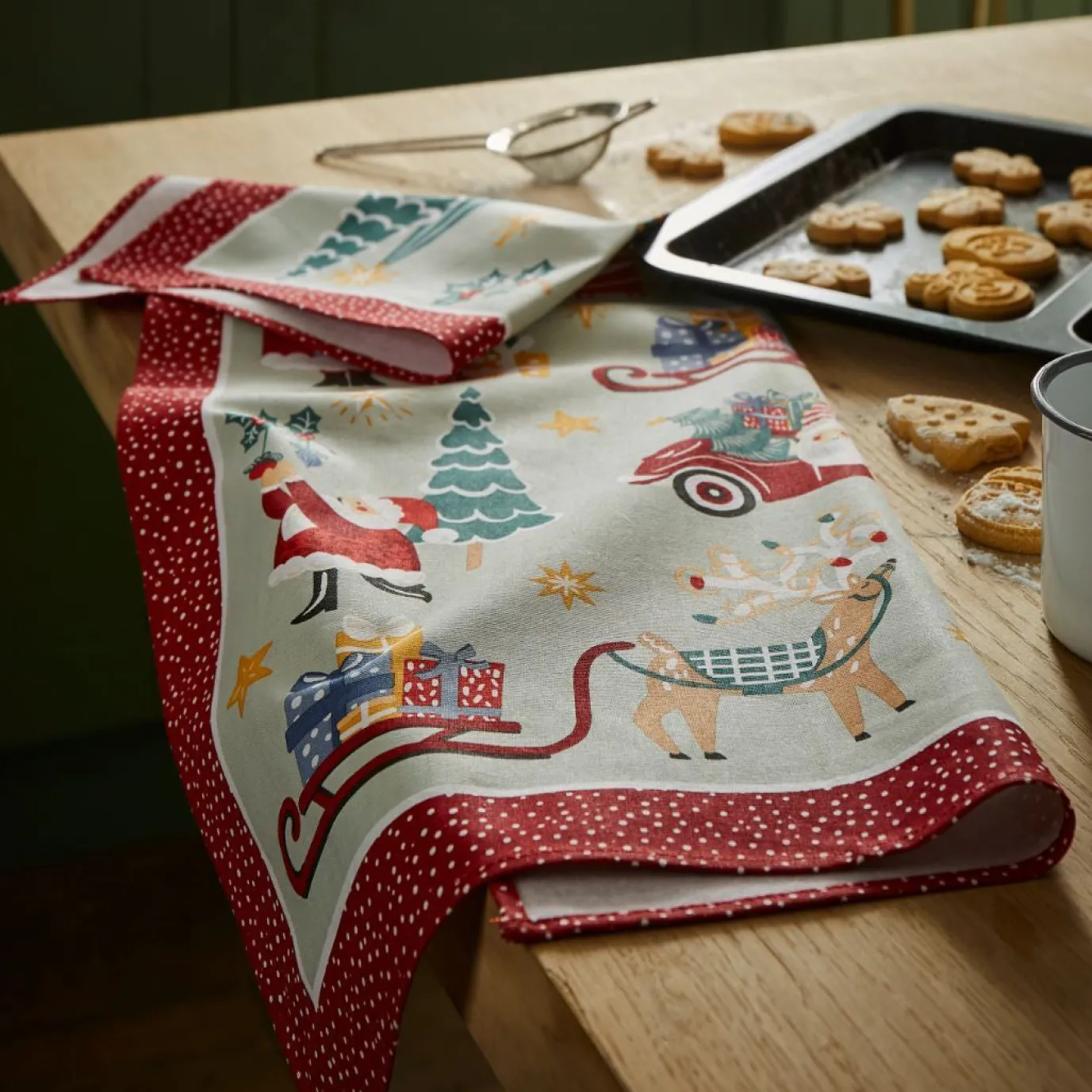 Tis the Season Recycled Cotton Tea Towel