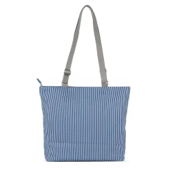 Trafalgar Tote B Hickory Stripe Recycled Cavas Tote- Medium