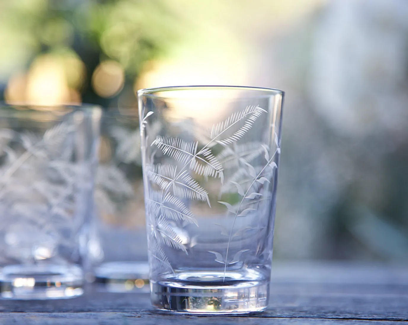 Tumbler with Fern Design by The Vintage List