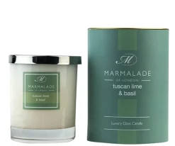 Tuscan Lime & Basil Glass Candle