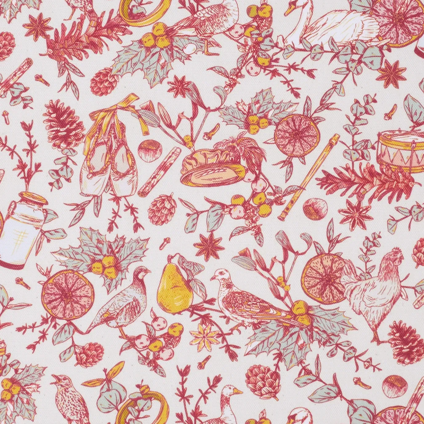 Twelve Days of Christmas Napkins - Set of 4