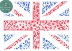 UK Flag Signed Art Print