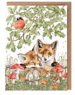 'Under the Oak Tree' Fox Greetings Card