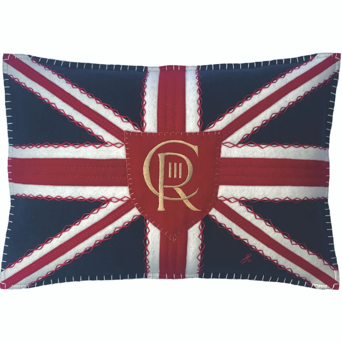 Union Jack Coronation Insignia Pillow - Shield