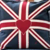 Union Jack Square Pillow - Navy