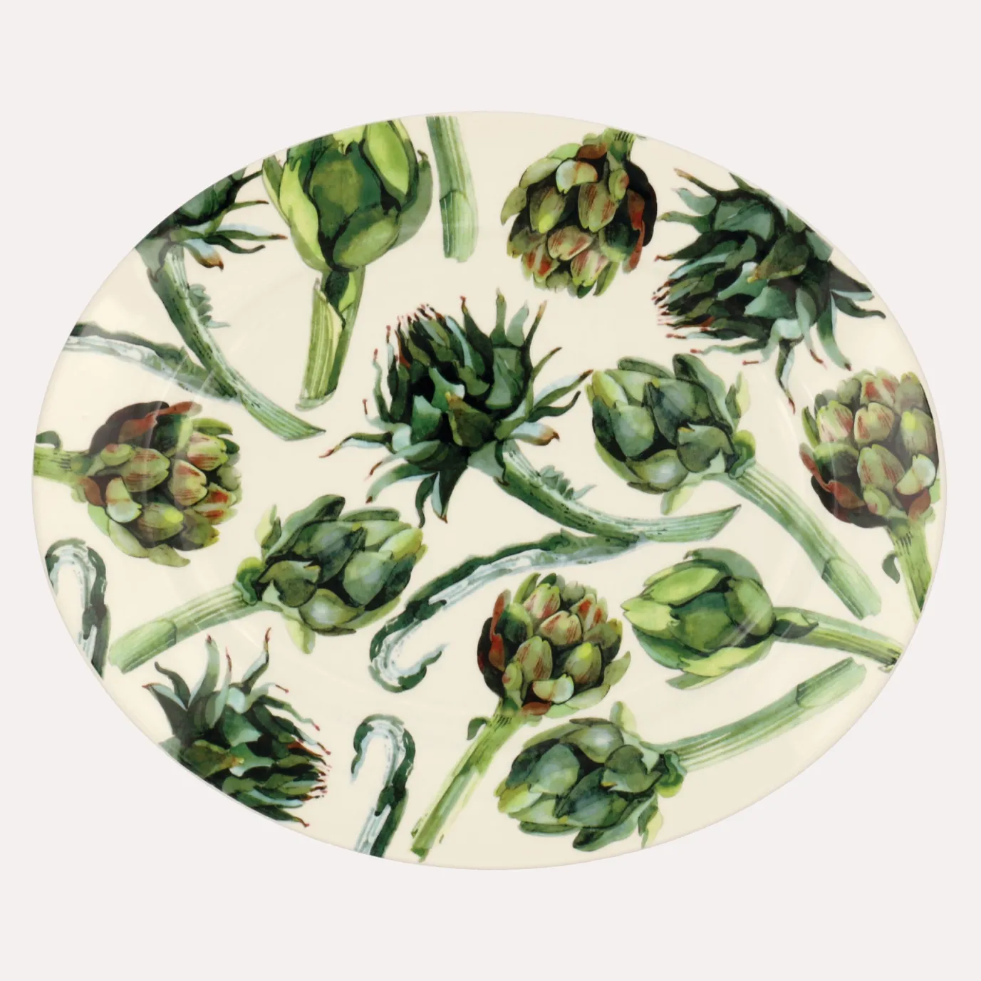 Vegetable Garden Artichoke Medium Oval Platter