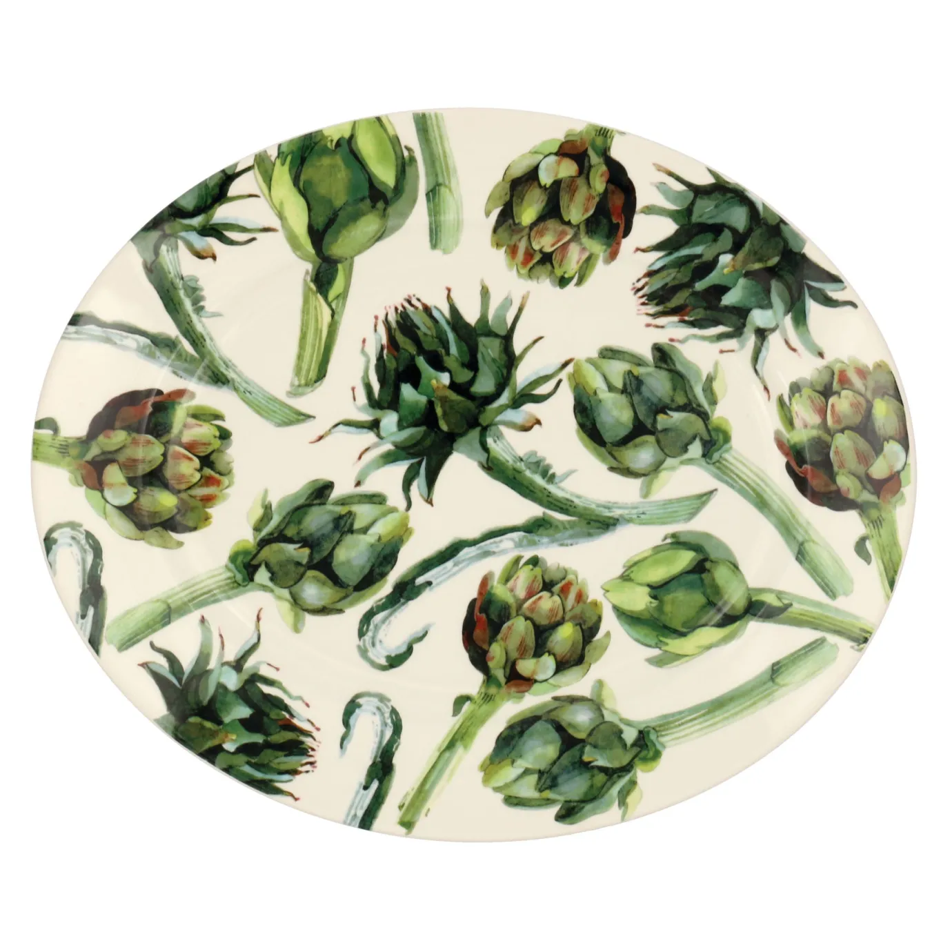 Vegetable Garden Artichoke Medium Oval Platter