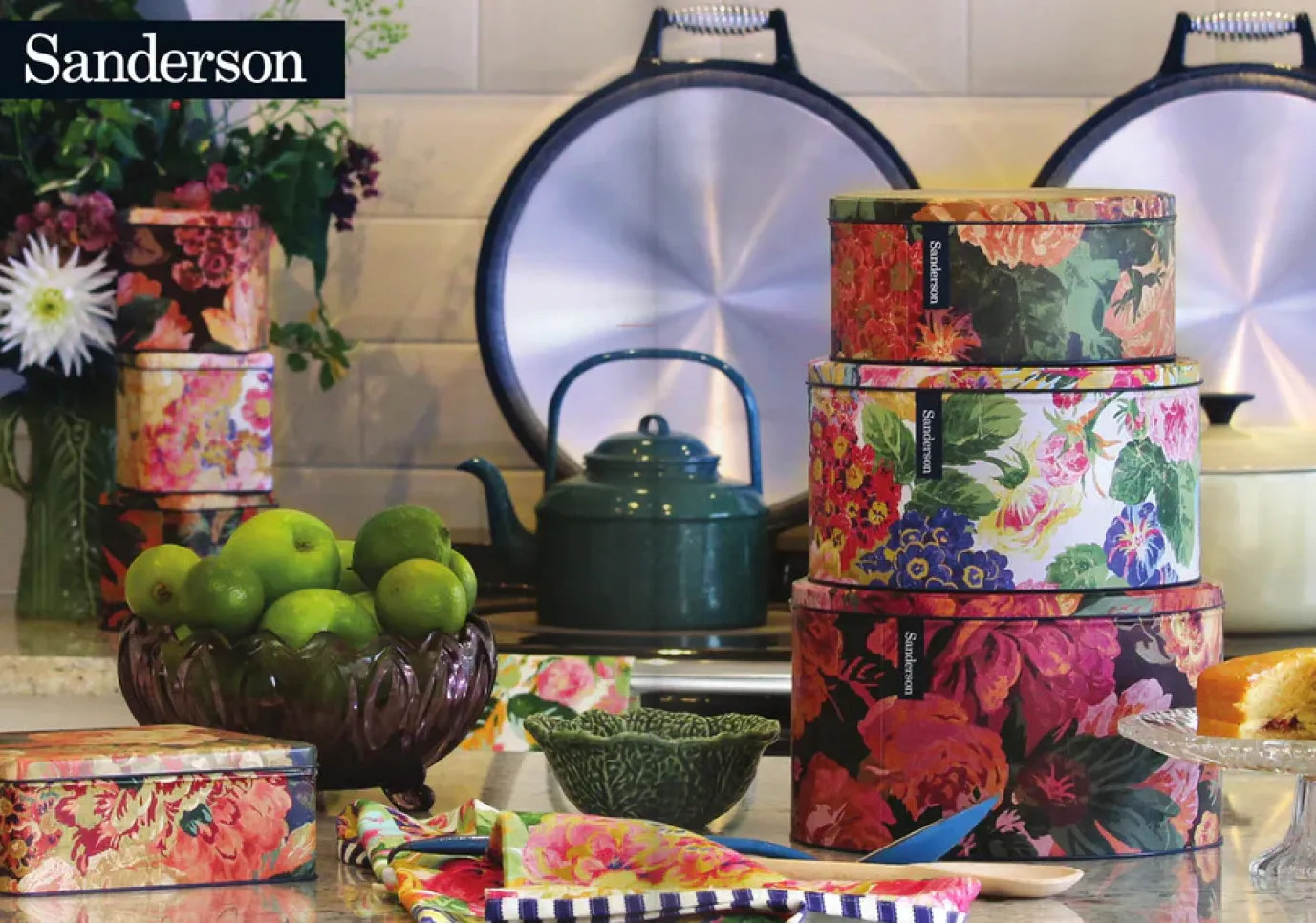 Very Rose & Peony Deep Rectangular Tin