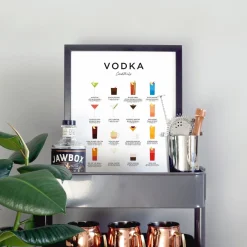 Vodka Cocktails Print - Framed