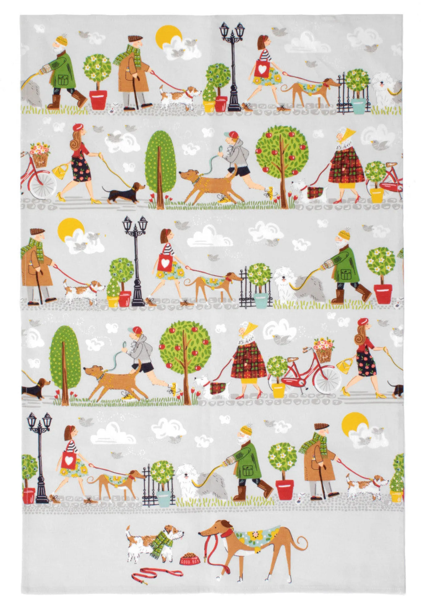Walkies Cotton Tea Towel