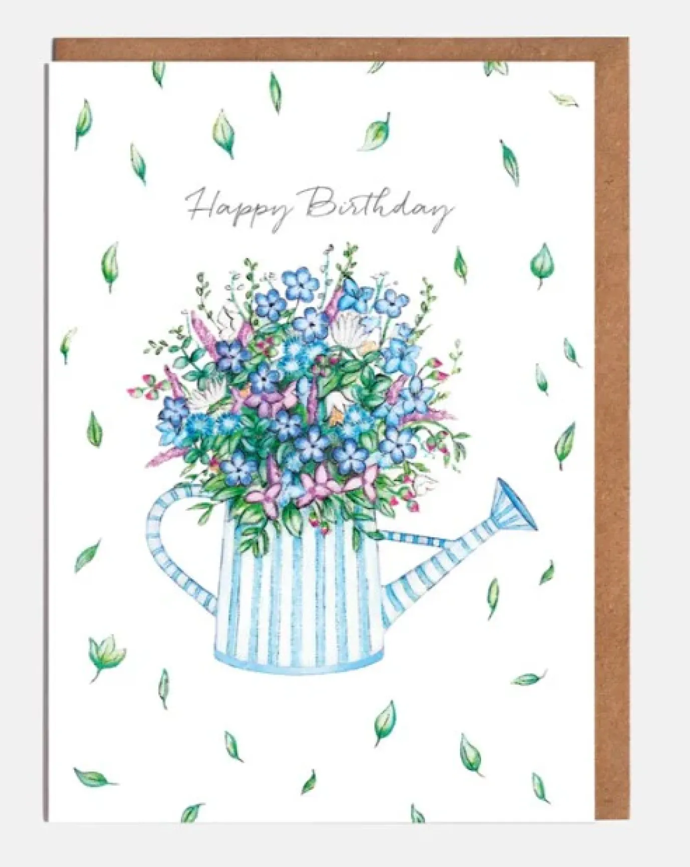 Watering Can Floral Birthday Card