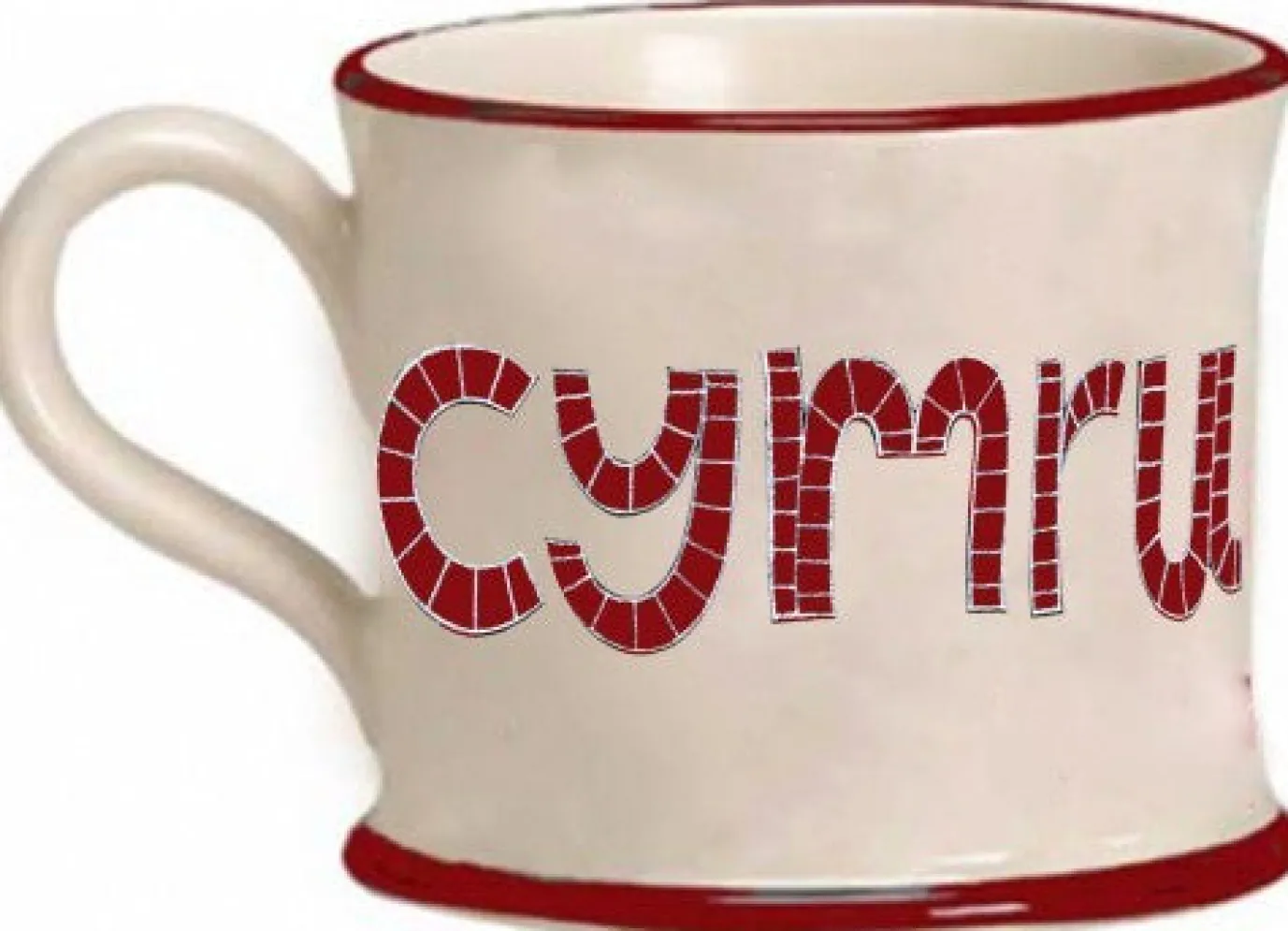 Welsh Dragon Red Mug by Moorland Pottery