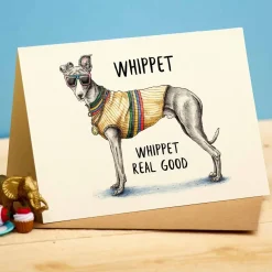 Whippet Greetings Card