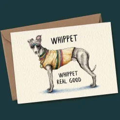 Whippet Greetings Card