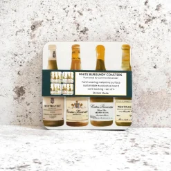 White Burgundy Coaster Set by Corinne Alexander