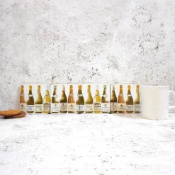 White Burgundy Coaster Set by Corinne Alexander