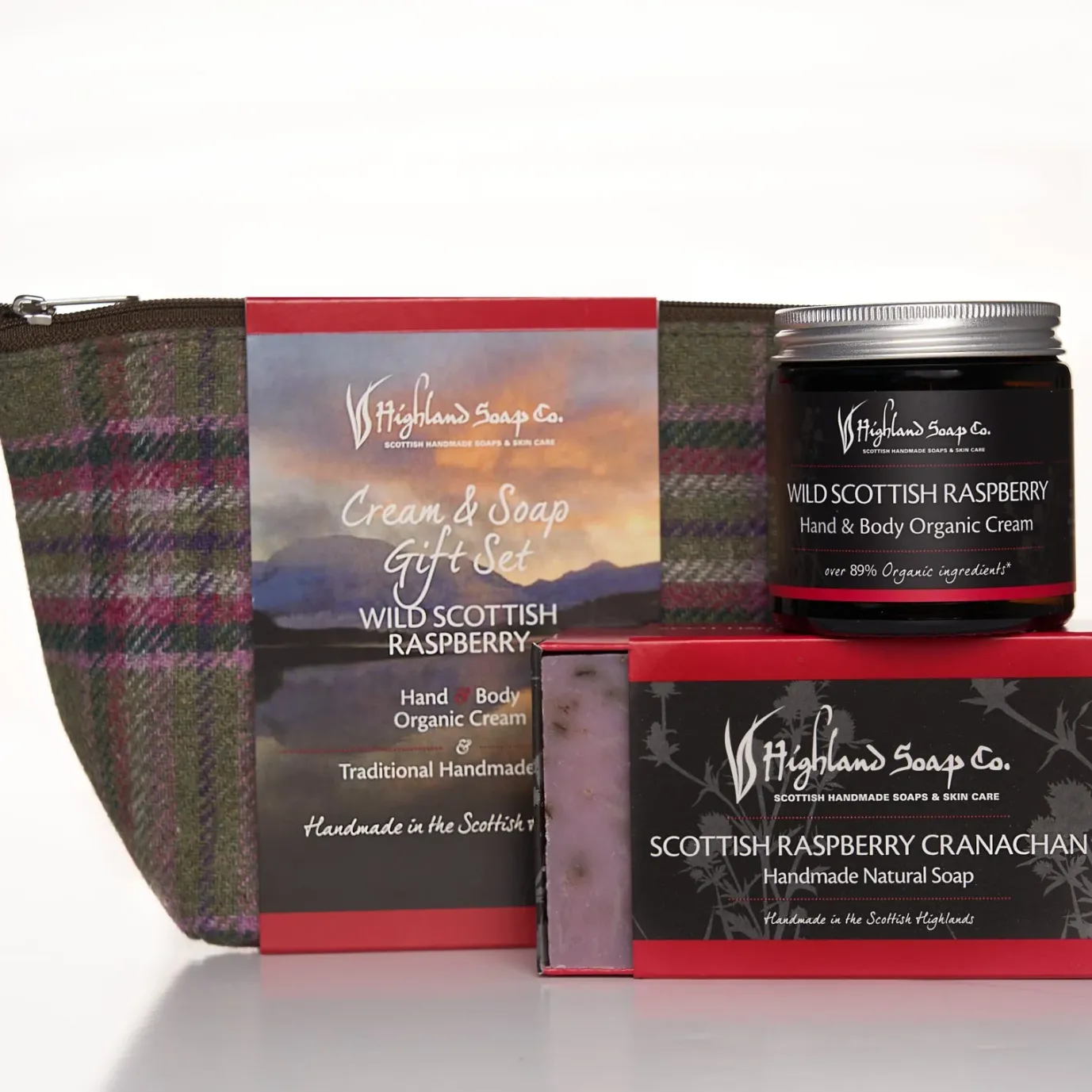 Wild Scottish Raspberry Hand & Body Cream with Soap Gift Bag