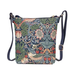 William Morris Strawberry Thief Blue Sling Bag